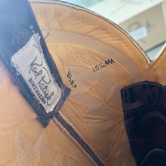 NEW Rod Patrick Mens Cowboy Boots Size 15AAA Perro Loco Brown Square Toe Western - Picture 9 of 12